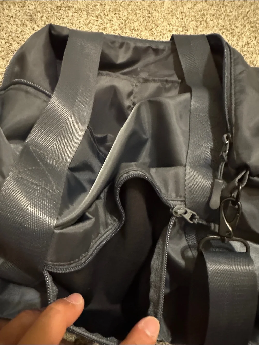 The Foldie Gray Foldable Travel Carry-on Tote